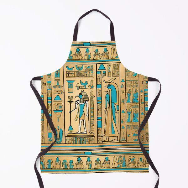 Item preview, Turquoise & Gold Ancient Egyptian Hieroglyphics designed and sold by AmoreDesignsUK.
