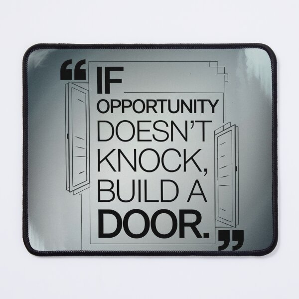 Item preview, "If Opportunity Doesn’t Knock, Build a Door" | Motivational Entrepreneur Quote | Startup Office Decor | Business Mindset Art 2 designed and sold by TrendSh0p.