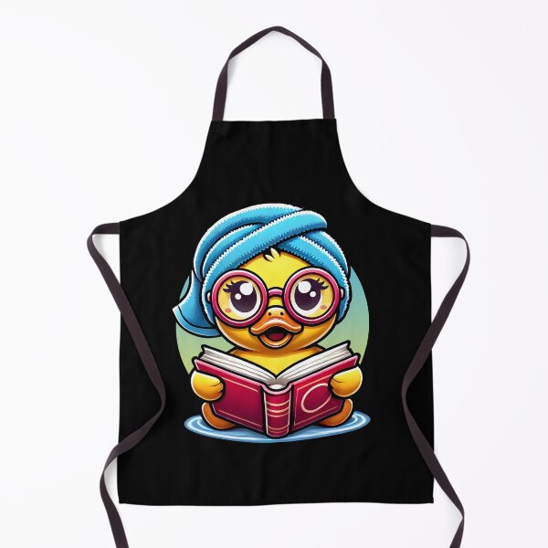 Item preview, Adorable Reading Duck – Cute Cartoon Book Lover with Glasses and Cozy Bath Towel designed and sold by DrawHandArt.