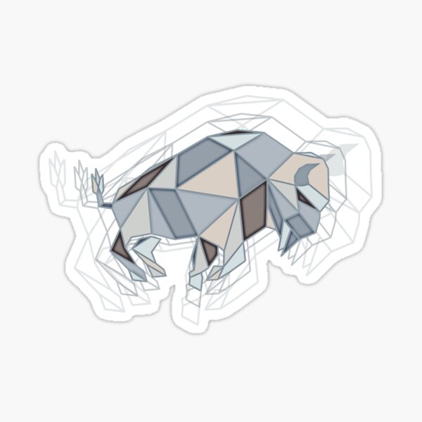 Item preview, Geometric Polygon Bison Art Wall Print designed and sold by DesignbyAnimetrix.