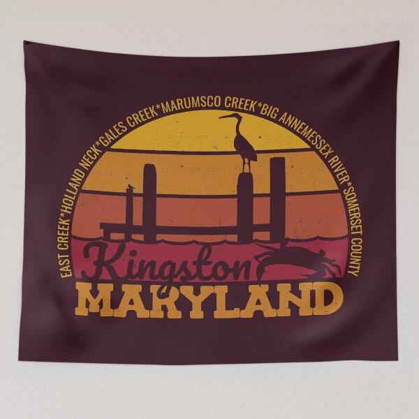 Item preview, Kingston Maryland Sunset Retro Local Pride Logo designed and sold by CRHPOD20.
