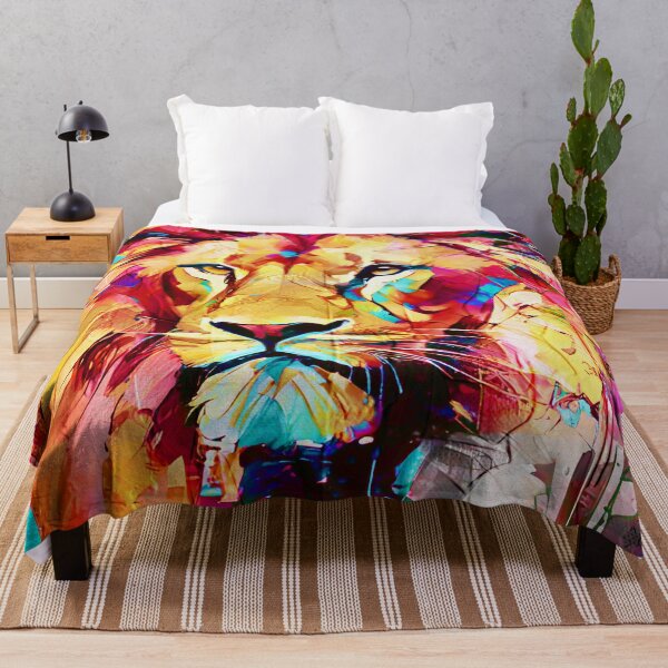 Item preview, Colorful Geometric Lion Art designed and sold by caracatita75.