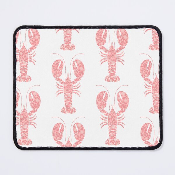 Item preview, Light Pink lobster with navy floral print on white background designed and sold by Giulia Palazzo.