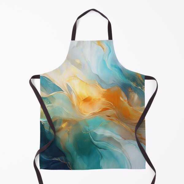 Item preview, Abstract Turquoise & Gold Elegance: A Bold Pattern of Sophistication designed and sold by Teemaniac.