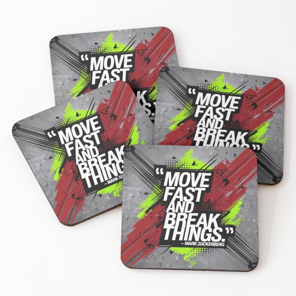 Item preview, "Move Fast and Break Things" | Startup Motivation Quote | Entrepreneur Wall Art | Fast Action Business Decor designed and sold by TrendSh0p.