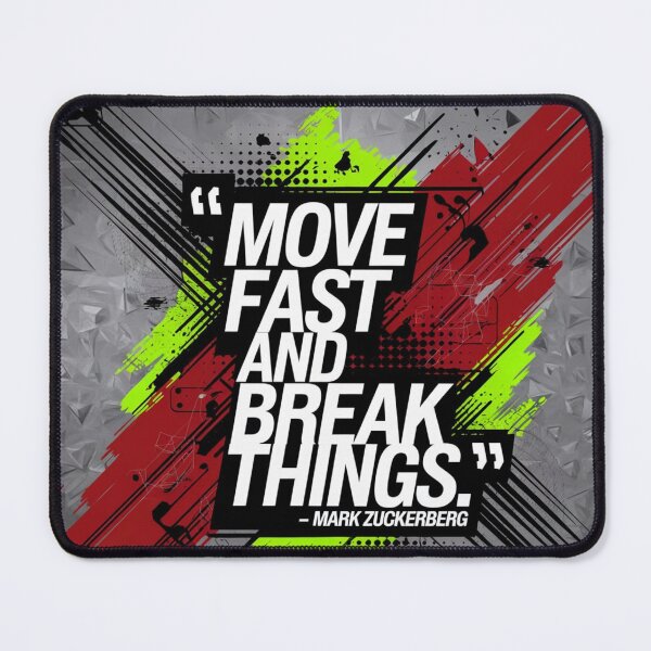 Item preview, "Move Fast and Break Things" | Startup Motivation Quote | Entrepreneur Wall Art | Fast Action Business Decor designed and sold by TrendSh0p.