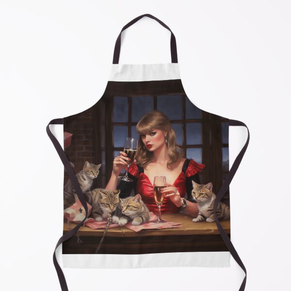 Item preview, taylor swift double fisting champagne with cats  designed and sold by GeauxTigs225.