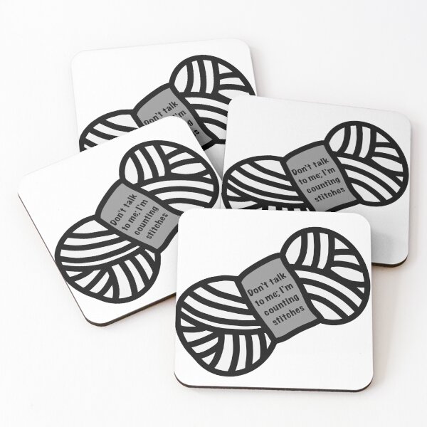Item preview, Don't talk to me; I'm counting stitches B/G/W designed and sold by slant-of-light.