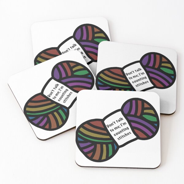 Item preview, Don't talk to me; I'm counting stitches rainbow designed and sold by slant-of-light.