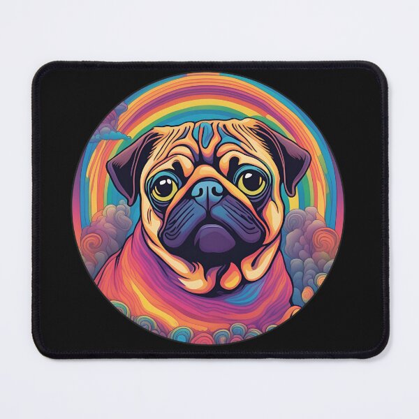 Artikelvorschau, Psychedelische Mopskunst entworfen und verkauft von HinsonCreations.