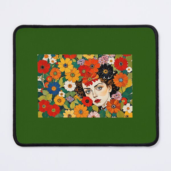 Item preview, A woman hides among a wall of flowers designed and sold by MaBakerArt.