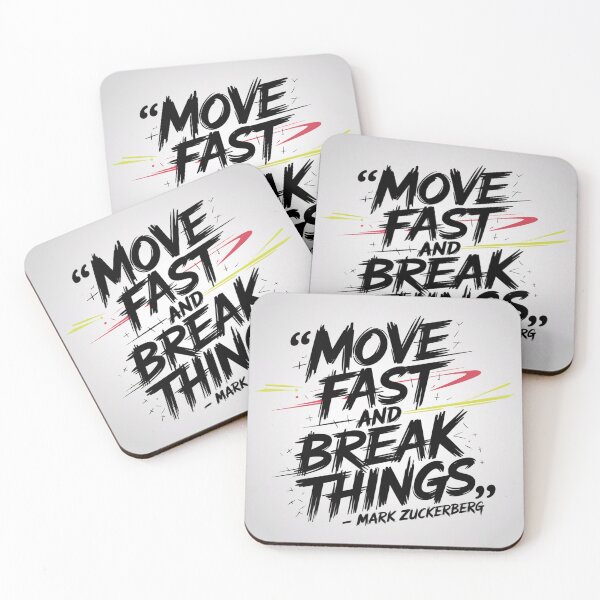 Item preview, "Move Fast and Break Things" | Startup Motivation Quote | Entrepreneur Wall Art | Fast Action Business Decor 2 designed and sold by TrendSh0p.