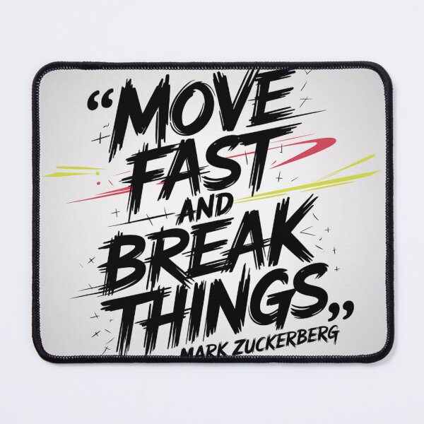 Item preview, "Move Fast and Break Things" | Startup Motivation Quote | Entrepreneur Wall Art | Fast Action Business Decor 2 designed and sold by TrendSh0p.