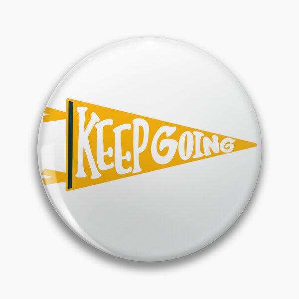 Item preview, KEEP GOING Yellow Pennant Flag designed and sold by Giulia  Palazzo.