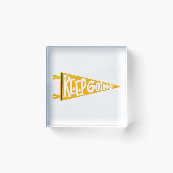 Item preview, KEEP GOING Yellow Pennant Flag designed and sold by Giulia  Palazzo.