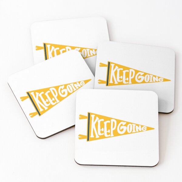 Item preview, KEEP GOING Yellow Pennant Flag designed and sold by Giulia  Palazzo.