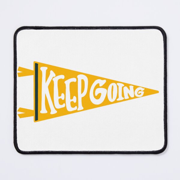 Item preview, KEEP GOING Yellow Pennant Flag designed and sold by Giulia  Palazzo.