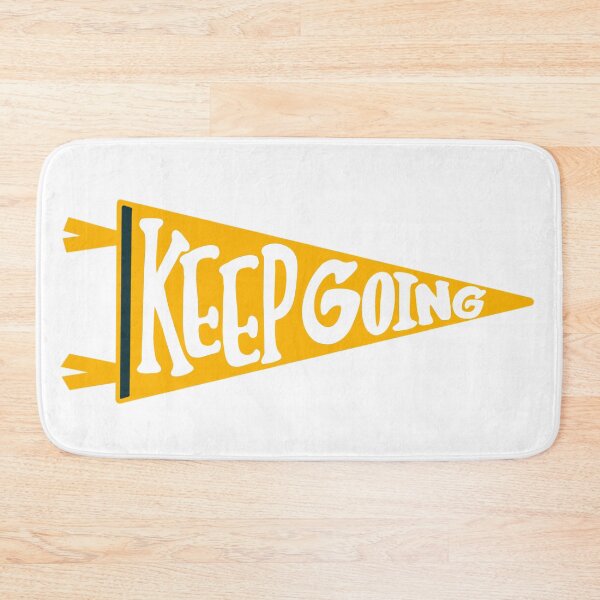 Item preview, KEEP GOING Yellow Pennant Flag designed and sold by Giulia  Palazzo.