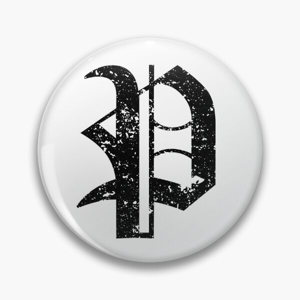 Item preview, Capital Letter P - Eroded / Distressed Gothic Blackletter Script / Old English Font (Black) designed and sold by STUDIO-72.