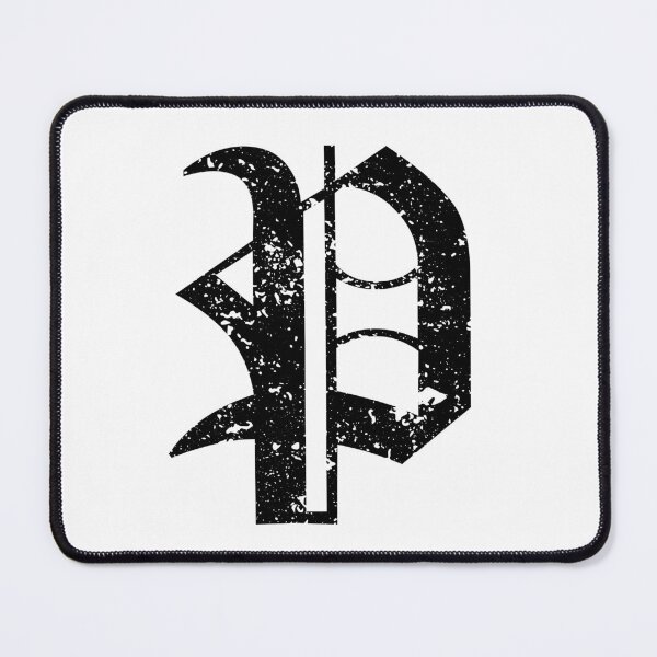 Item preview, Capital Letter P - Eroded / Distressed Gothic Blackletter Script / Old English Font (Black) designed and sold by STUDIO-72.