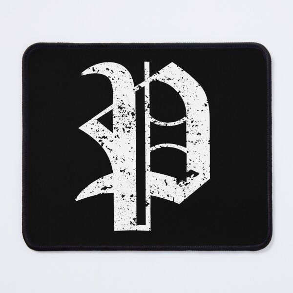 Item preview, Capital Letter P - Eroded / Distressed Gothic Blackletter Script / Old English Font (White) designed and sold by STUDIO-72.