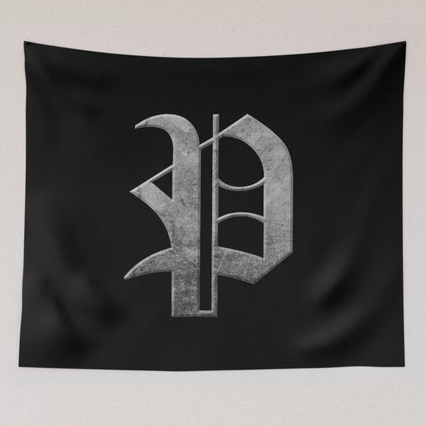 Item preview, Capital Letter P - Worn Stone Effect Gothic Blackletter Script / Old English Font designed and sold by STUDIO-72.