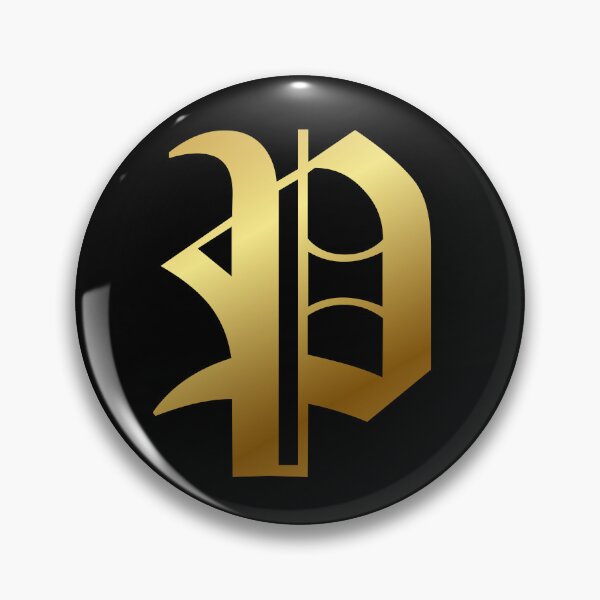Item preview, Capital Letter P - Foil Gold Effect Gothic Blackletter Script / Old English Font designed and sold by STUDIO-72.