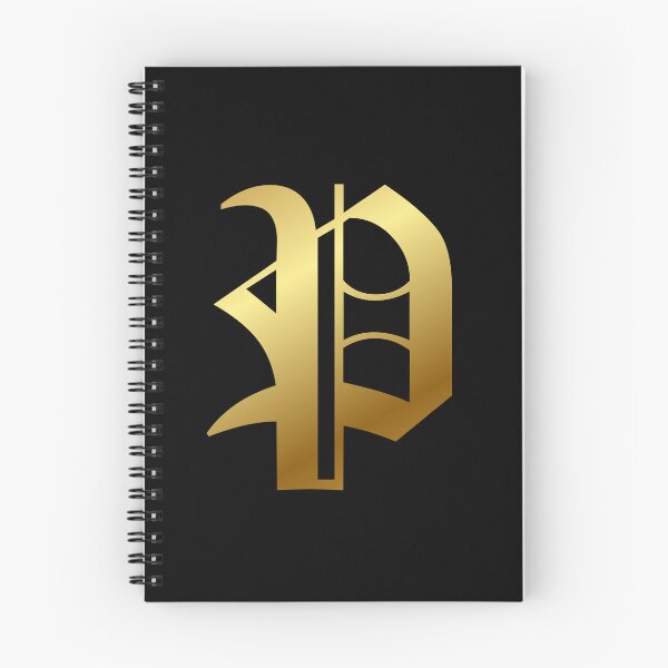 Item preview, Capital Letter P - Foil Gold Effect Gothic Blackletter Script / Old English Font designed and sold by STUDIO-72.