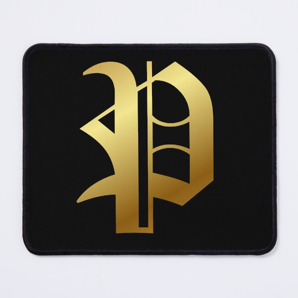 Item preview, Capital Letter P - Foil Gold Effect Gothic Blackletter Script / Old English Font designed and sold by STUDIO-72.