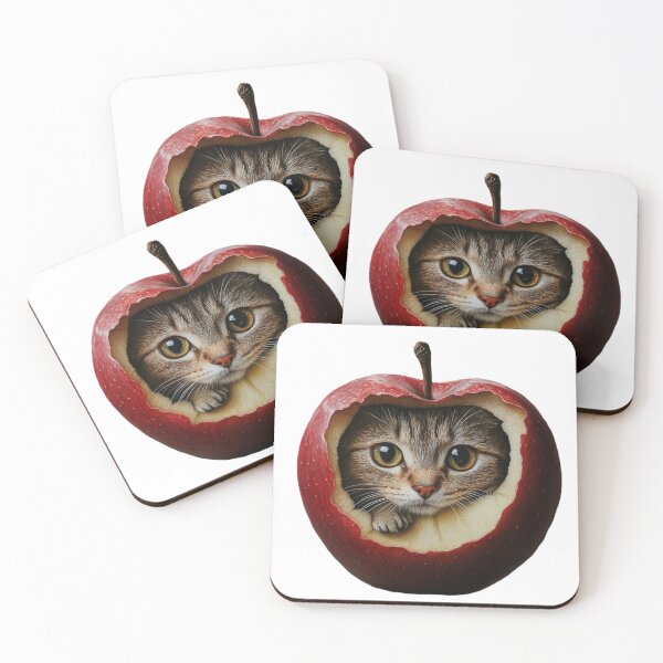 Item preview, cat inside an apple designed and sold by Kat's Design Hub.