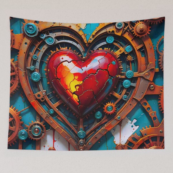 Item preview, Cracked heart on an industrial background designed and sold by Marcu Ioachim.