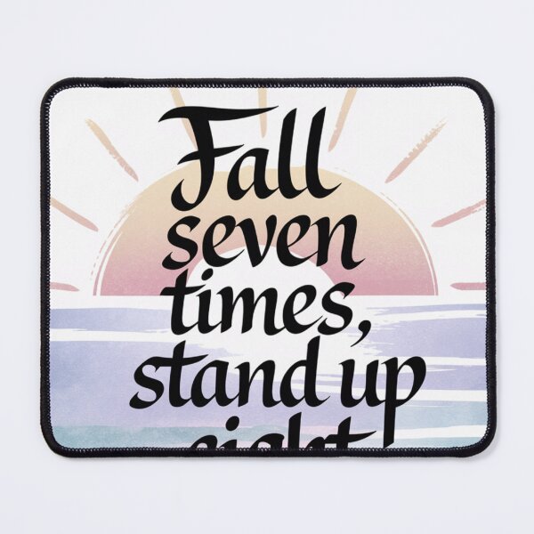 Item preview, "Fall Seven Times, Stand Up Eight" | Motivational Quote for Entrepreneurs | Resilience Startup Decor | Inspirational Office Art 2 designed and sold by TrendSh0p.
