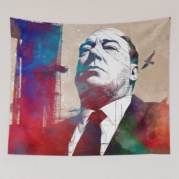 Item preview, Alfred Hitchcock portret and Birds designed and sold by JBJart.