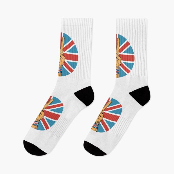 Item preview, Retro British Peace & Unity Sign ✌️ designed and sold by Timegraf.