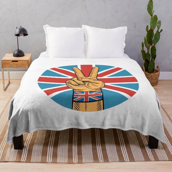 Item preview, Retro British Peace & Unity Sign ✌️ designed and sold by Timegraf.