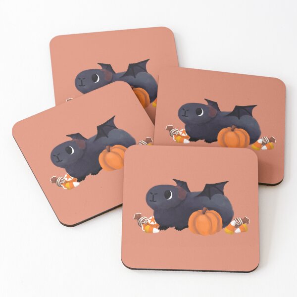 Item preview, Halloween Guinea Pig with Bat Wings and Candy designed and sold by Lili’s Doodles.