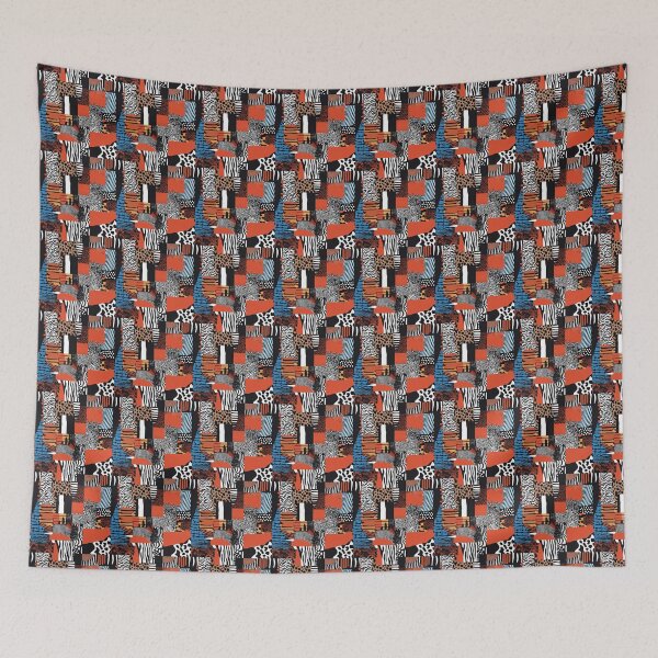 Item preview, Textile Collage of Wild Prints designed and sold by MidArtForge.