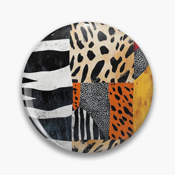 Item preview, Textile Collage of Wild Prints designed and sold by MidArtForge.