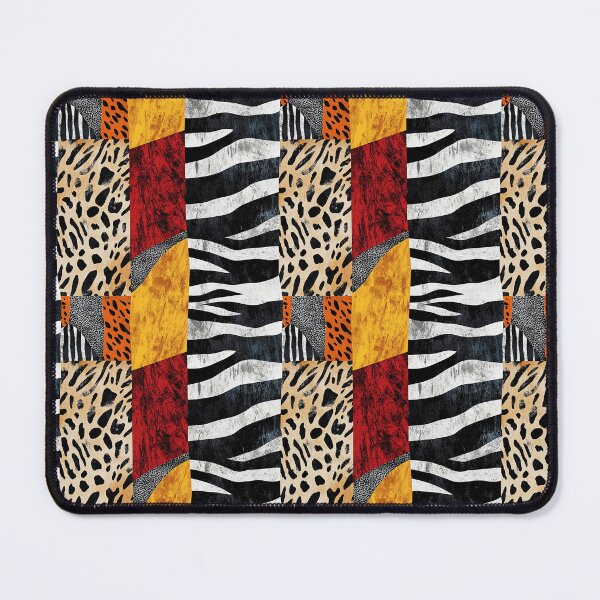 Item preview, Textile Collage of Wild Prints designed and sold by MidArtForge.