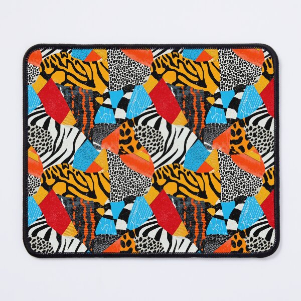 Item preview, Textile Collage of Wild Prints designed and sold by MidArtForge.