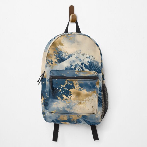 Item preview, Golden Tides – Elegant Wave Art Inspired by The Great Wave designed and sold by SweetRepeat.