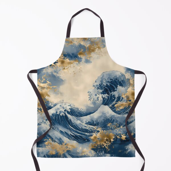 Item preview, Mareas doradas: elegante arte ondulatorio inspirado en La gran ola designed and sold by SweetRepeat.