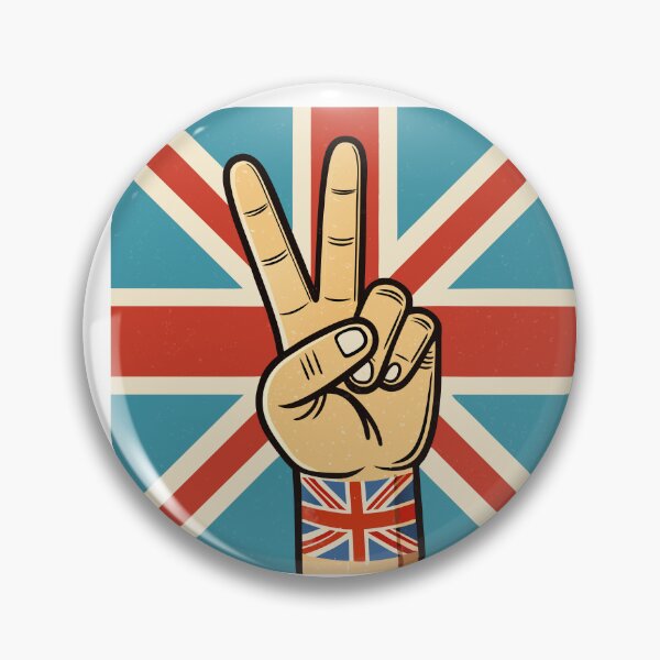 Artikelvorschau, Retro British Peace & Unity Sign entworfen und verkauft von Timegraf.