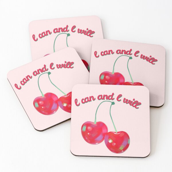 Item preview, Cherries with the phrase "I can and I will" designed and sold by Shiningsticker8.