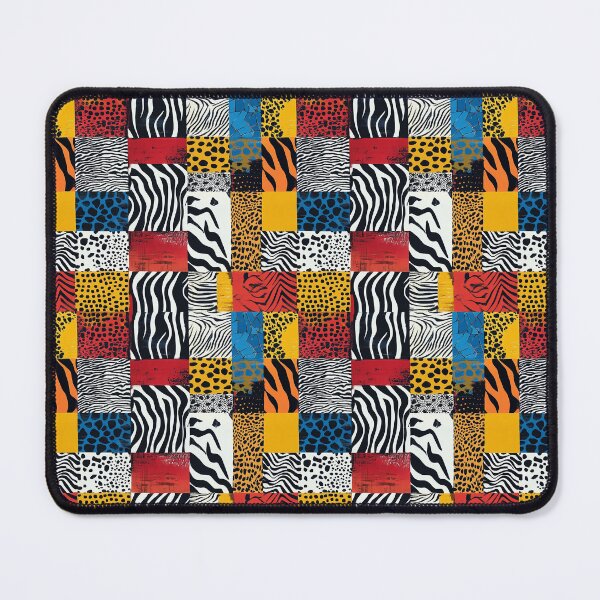 Item preview, Textile Collage of Wild Prints designed and sold by MidArtForge.