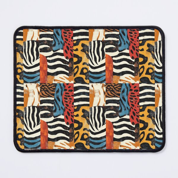 Item preview, Textile Collage of Wild Prints designed and sold by MidArtForge.