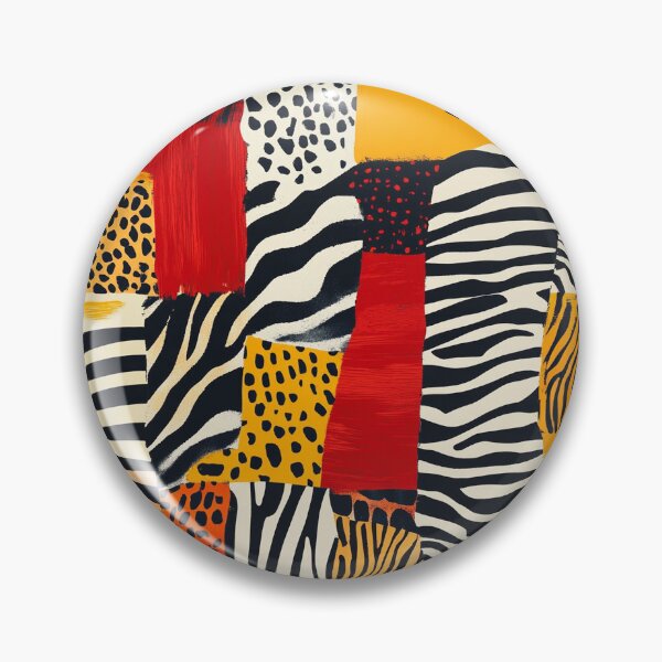 Item preview, Textile Collage of Wild Prints designed and sold by MidArtForge.