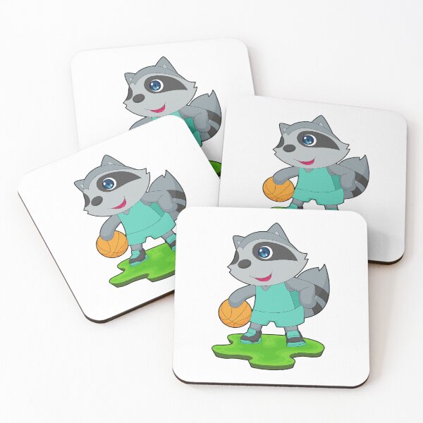 Item preview, Racoon Basketball player Basketball designed and sold by Snabdesign84.