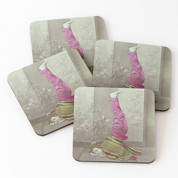 Item preview, Japanese woman standing on her head designed and sold by 19th Century in Color.