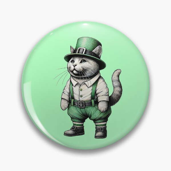 Item preview, Lucky Kitty: St. Patrick’s Day Cat designed and sold by TSQ.